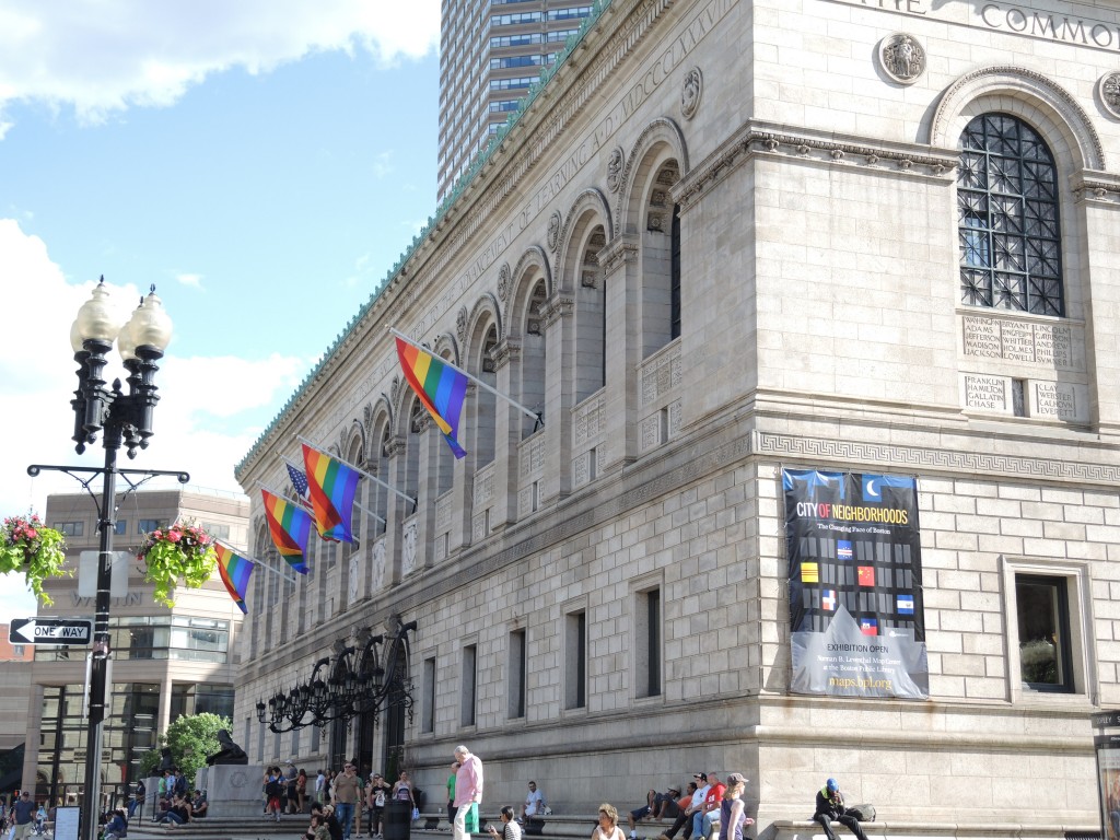 The Boston Public Library during Pride Week 2014