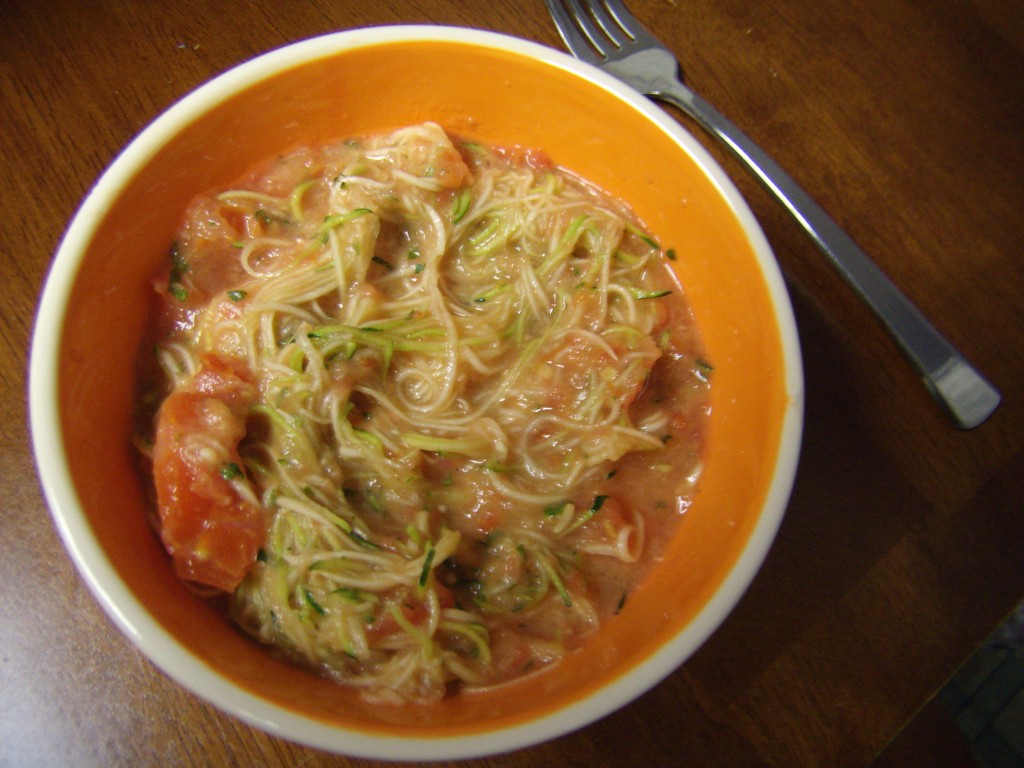Raw Zucchini Pasta