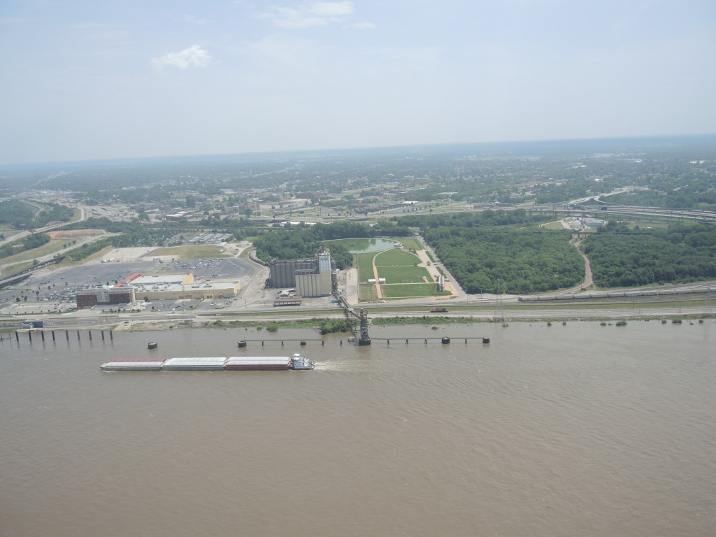 View of the Mississippi River from the Gateway Arch