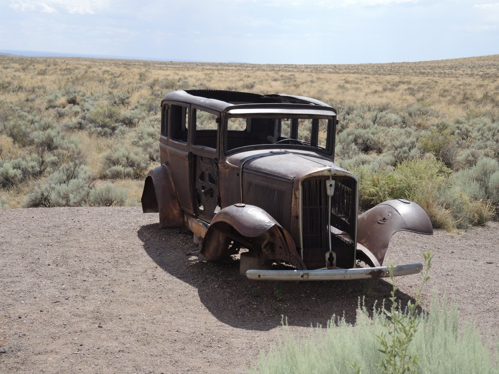 Vintage Car Along old Route 66