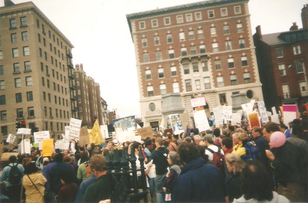 Peace Rally Around 2002, Boston Common